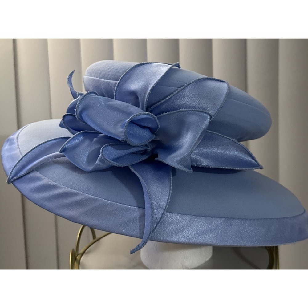 Milano Womens Satin Brim Church Hat Wide Brim Large Bow